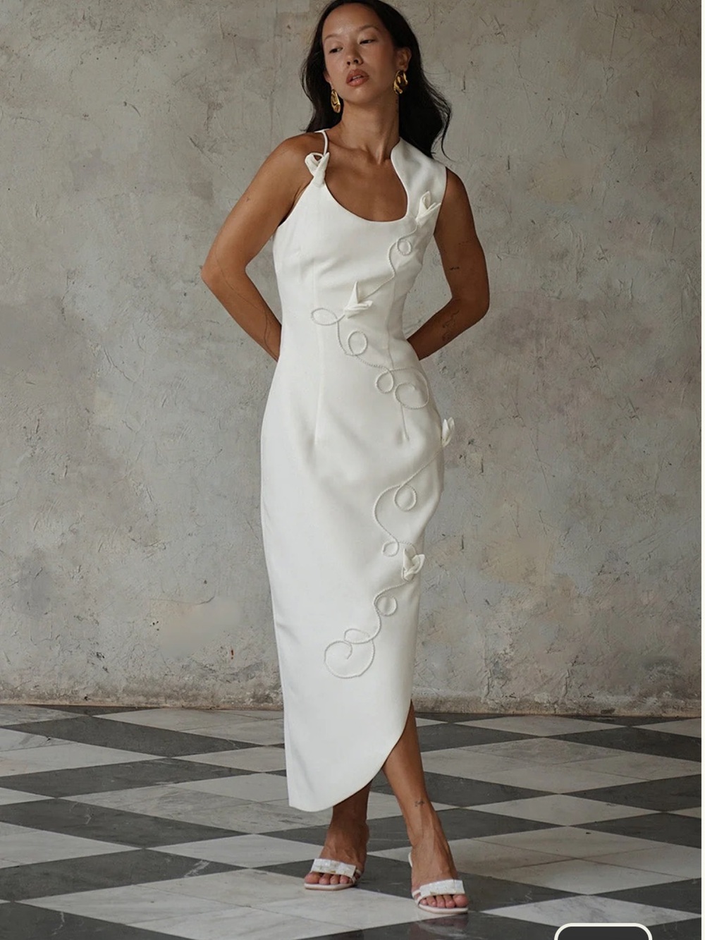 Meshki VIRGINIA - Suiting Embroidered Midi Dress